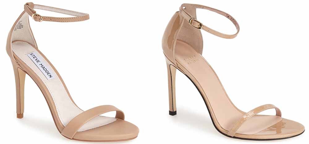 Steve Madden Stecy Sandal $80 via Nordstrom Stuart Weitzman Nudistsong Ankle Strap Sandal $398 via Nordstrom