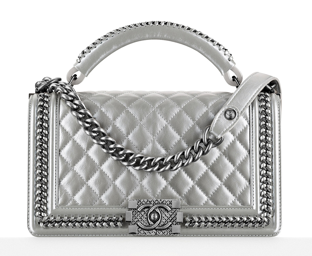 Chanel-Boy-Bag-With-Handle-Silver-5300