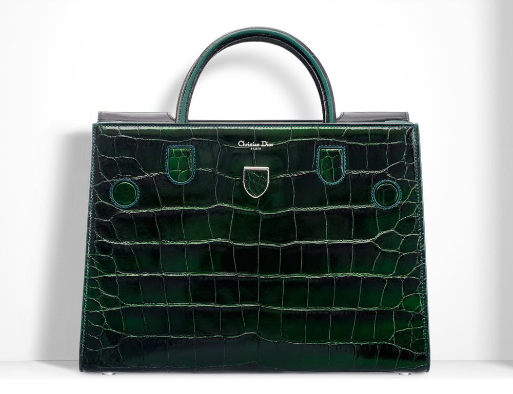 Christian-Dior-Diorever-Alligator-Tote-Green