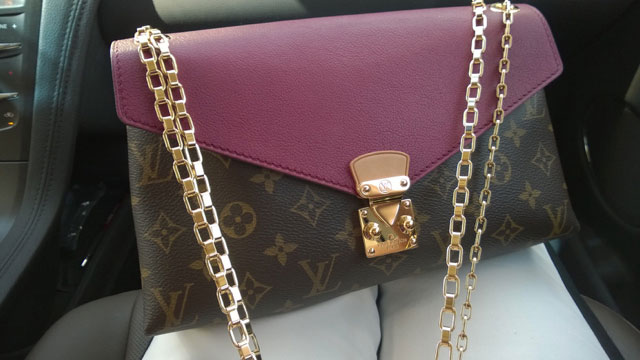 M41200 Louis Vuitton Pallas Chain Shoulder Bag-Brown