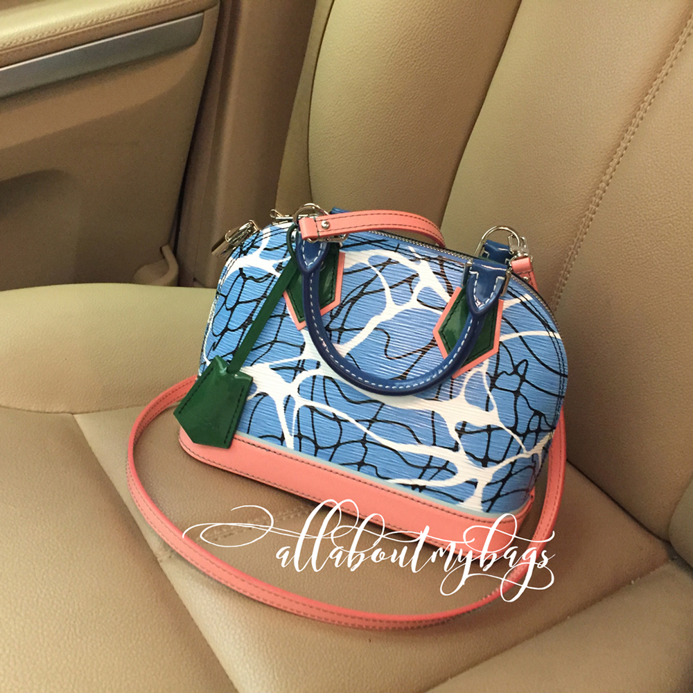 tPF Member: PinkInTheBlue, Bag: Louis Vuitton Aqua Print Epi Alma BB Bag, Shop: 2,230 via Louis Vuitton