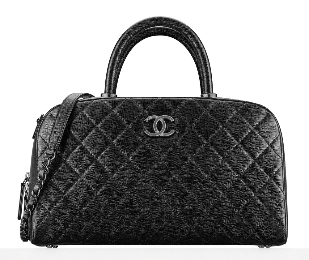 Chanel 2016 Feather Weight Small Bowling Bag - Black Shoulder Bags, Handbags  - CHA486157