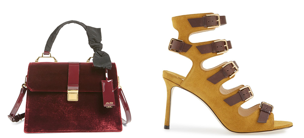 Bag: Miu Miu Velutto Top Handle Satchel $2,160 via Nordstrom Shoes: Jimmy Choo Trick Caged Sandal $1,250 via Nordstrom