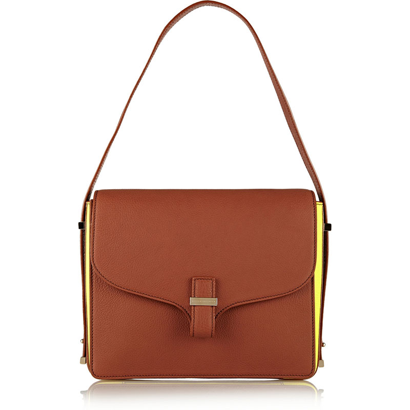 Victoria Beckham_Harper textured-leather shoulder bag_THE OUTNET.COM