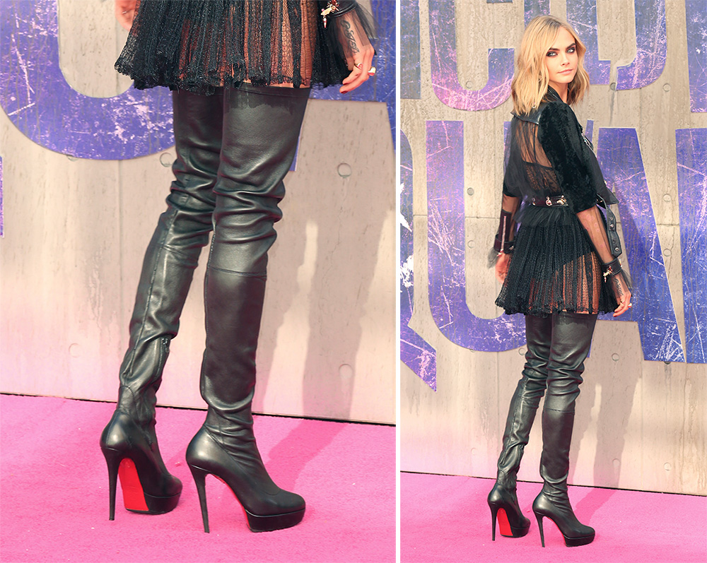 louboutin thigh high boots