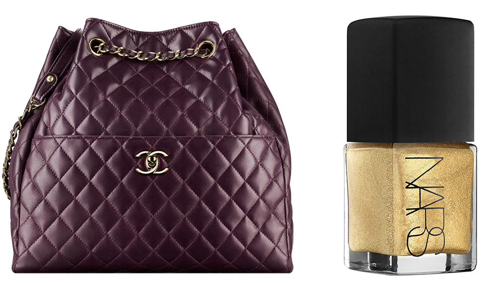 Chanel Drawstring Bag: $3,600 via Chanel NARS Milos Nail Color: $20 via Sephora