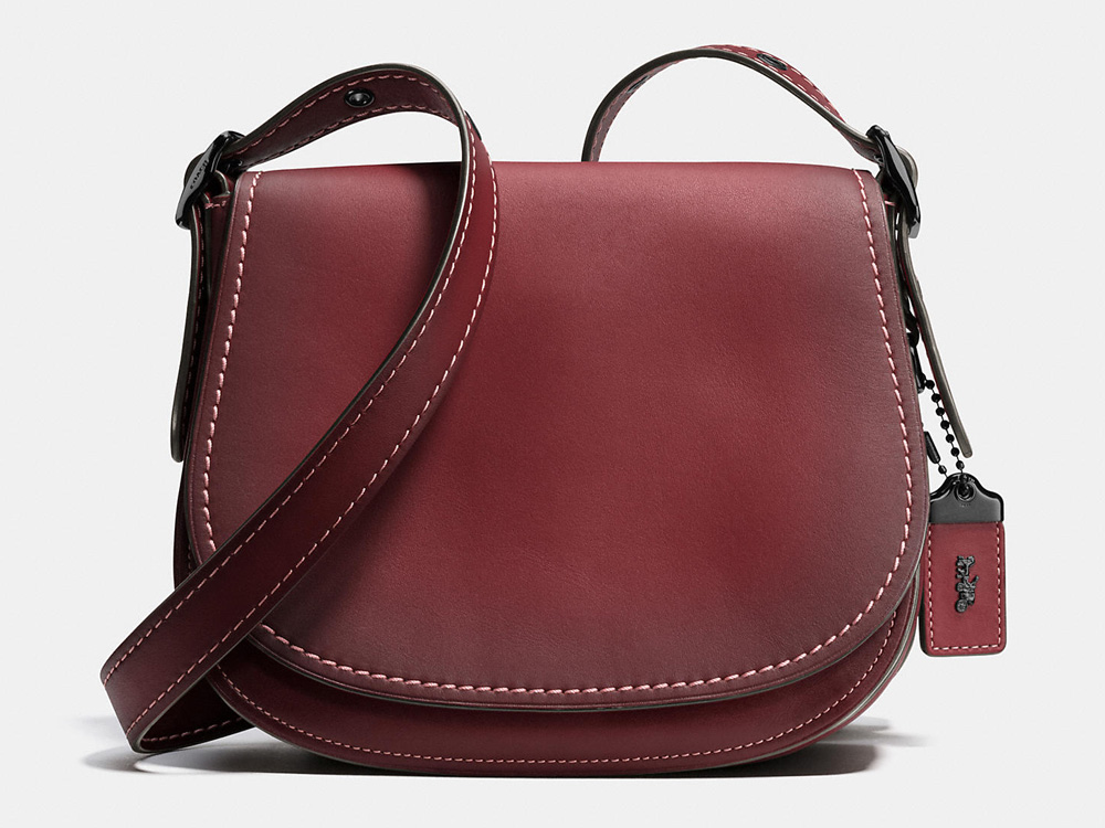 Leather handbag Coach Burgundy in Leather - 42175118