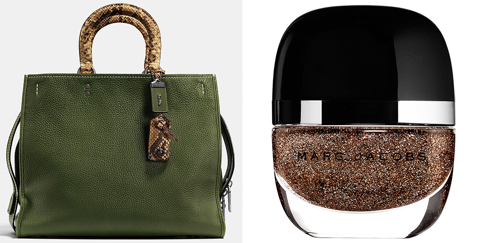 Coach Rogue Bag 36: $1,300 via Coach Marc Jacobs Beauty Showgirl Enamored Hi-Shine Nail Polish: $18 via Marc Jacobs Beauty