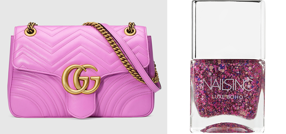Gucci GG Marmont Matelassé Shoulder Bag: $2,300 via Gucci Nails Inc Notting Hill Lane Luxe Boho Nail Polish: $15 via Net-a-Porter