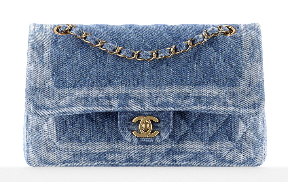 chanel flap denim