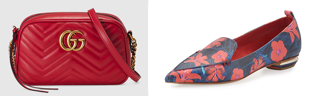 Gucci GG Marmont Matelassé Shoulder Bag $1,200 via Gucci Nicholas Kirkwood Beya Floral Pointed-Toe Loafer $485 via Bergdorf Goodman