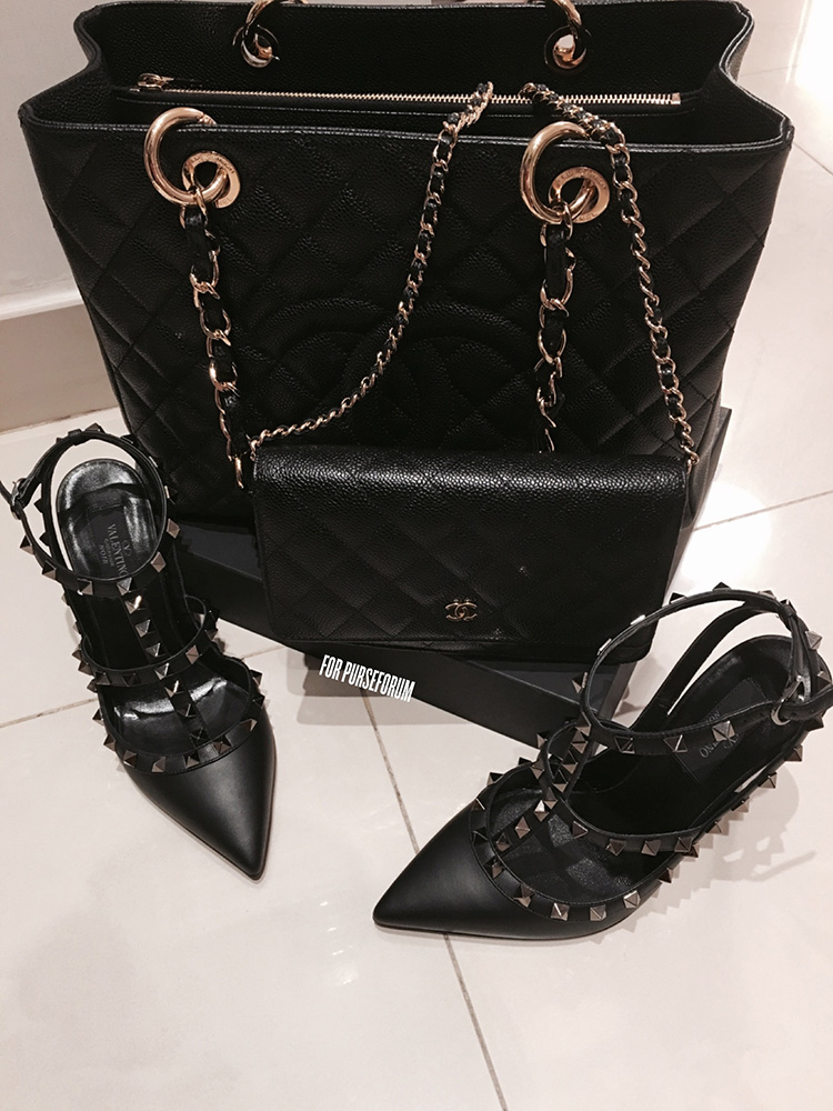 tPF Member: Lesrococo Shoes: Valentino Noir Rockstud Pumps Shop: $1,095 via Neiman Marcus