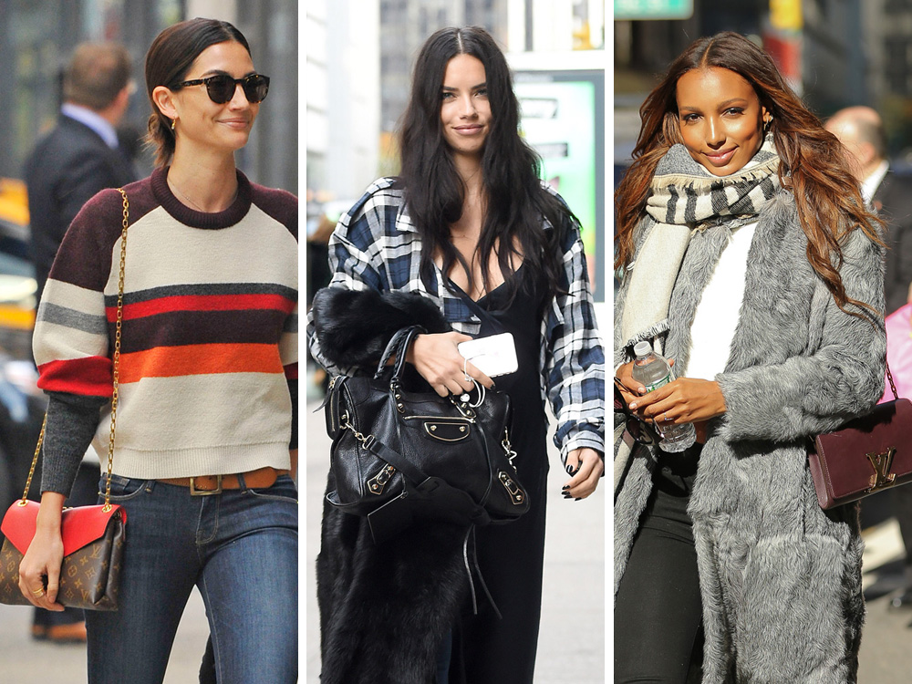 Victoria's Secret Models and Their Fantastic Handbags Swarm Paris