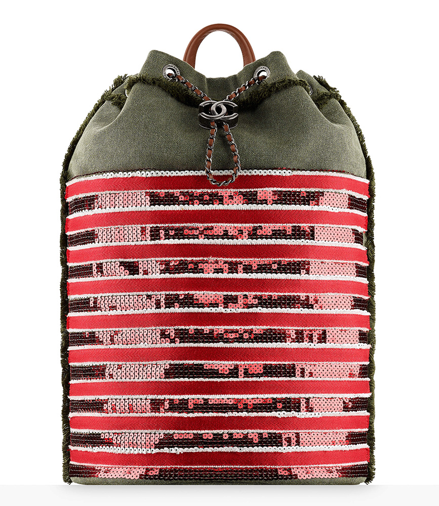chanel-sequin-backpack-khaki-red-4100