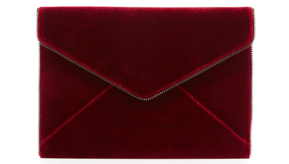 Rebecca Minkoff Leo Velvet Envelope Clutch Bag