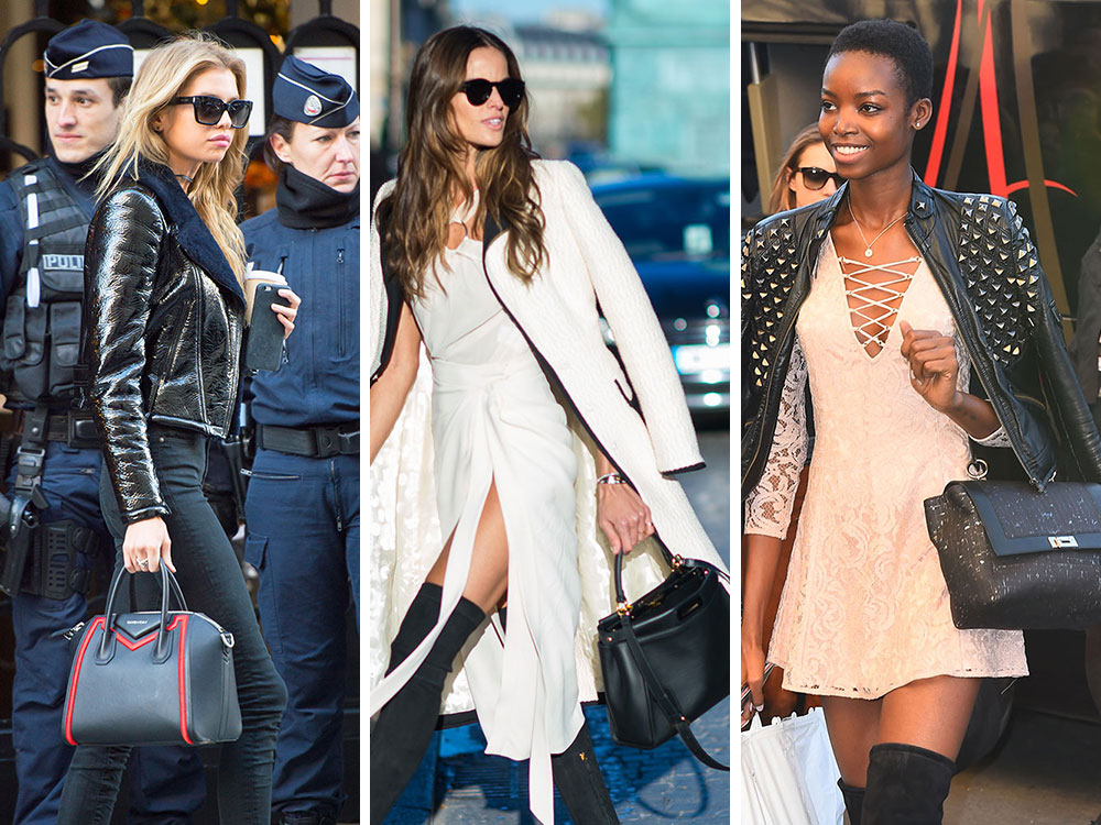 Victoria's Secret Models Descend on NYC with Bags from Céline