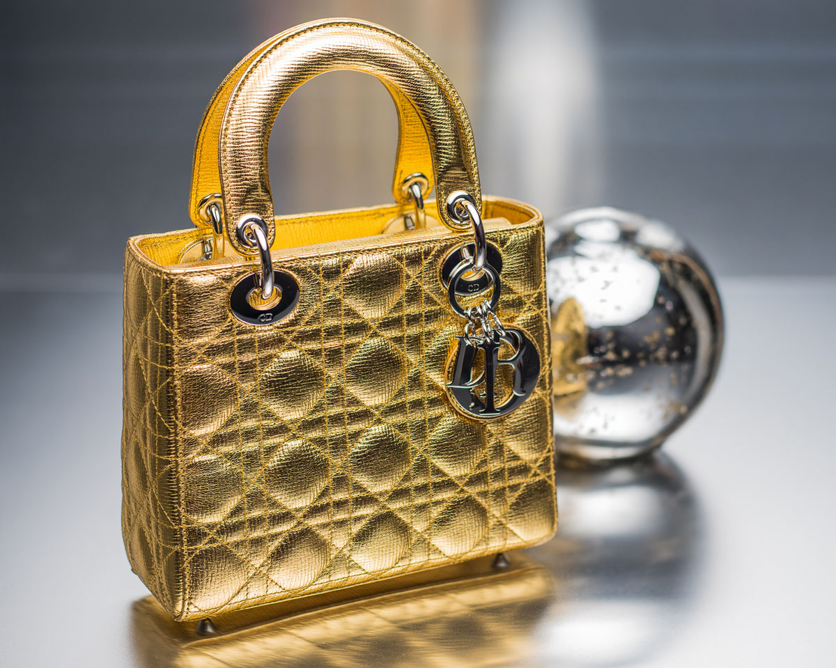 lady dior gold bag