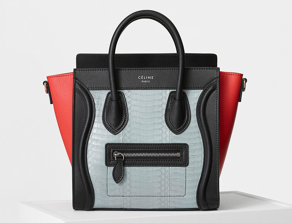 Updated Check Out 95 Pics Of Céline S Summer 2017 Bags Now With Celine Nano Luggage Tote Tricolor Watersnake