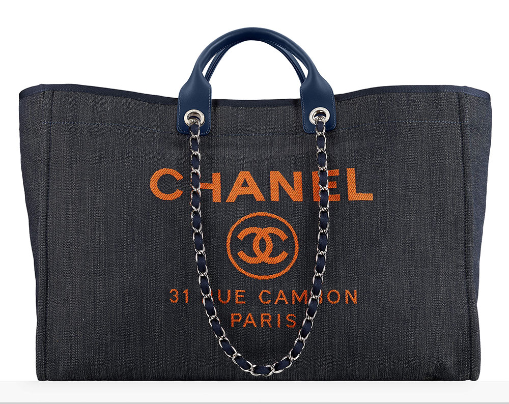 blue jean chanel bag