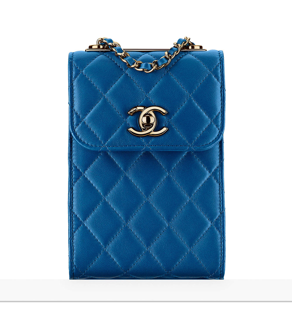 chanel phone bag on chain