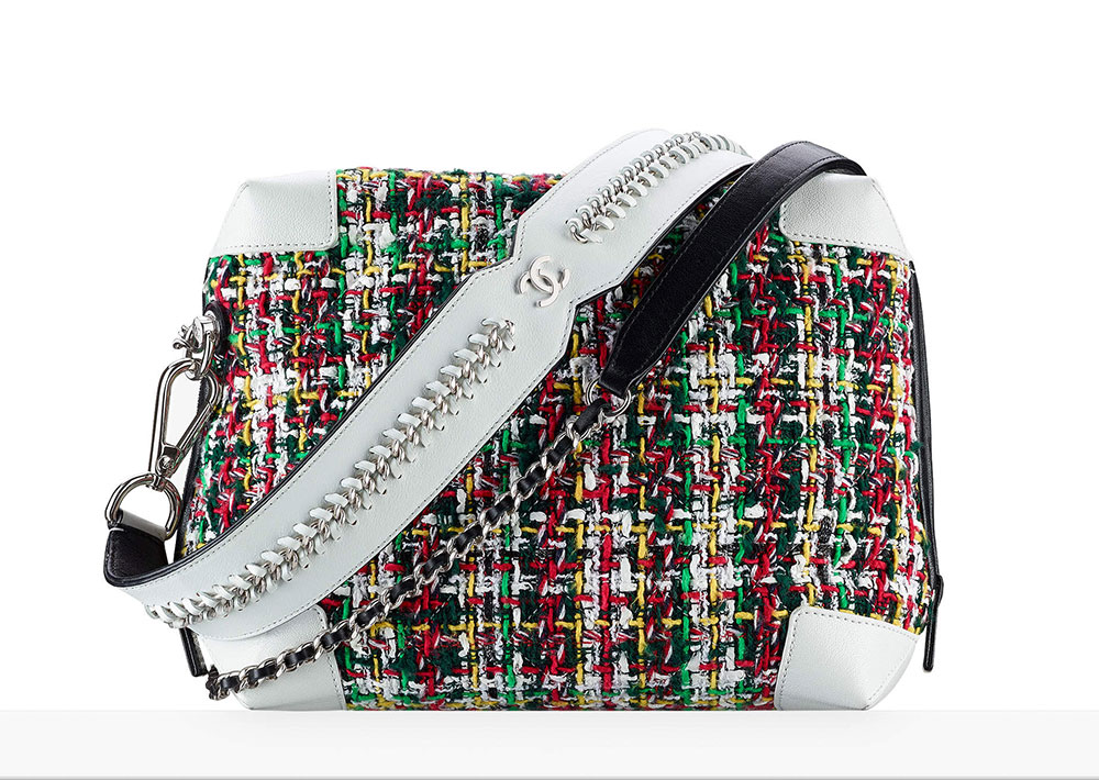 chanel tweed belt bag