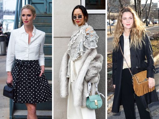 The Many Bags Of Celebrities And Their Handbags Purseblog The Many Bags Of New York Fashion Week Fall 2017 S Celebrity Attendees