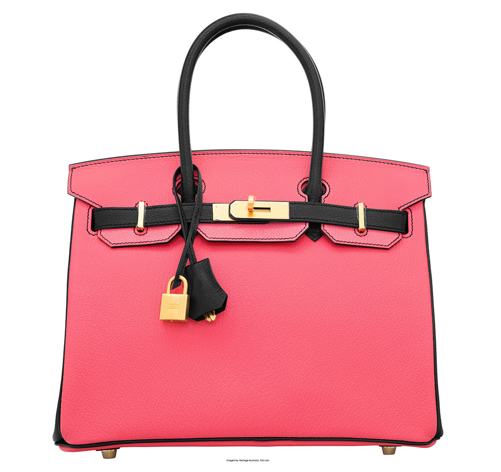 Hermes Birkin 30cm Rose Tyrien Pink Ostrich Rose Gold Horseshoe Special  Order