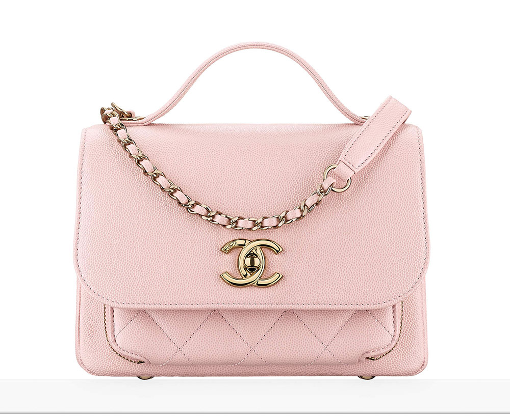 Chanel Pink Wild Stitch Leather Flap Top Handle Bag