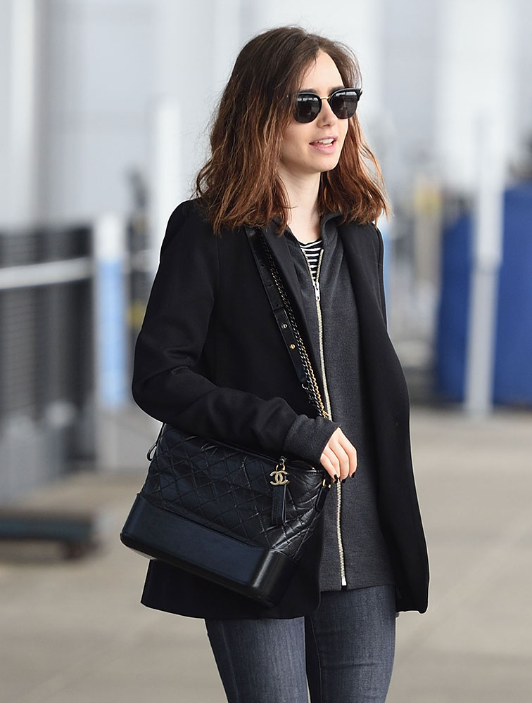 Just Can’t Get Enough: Lily Collins and Her Chanel Gabrielle Bag ...