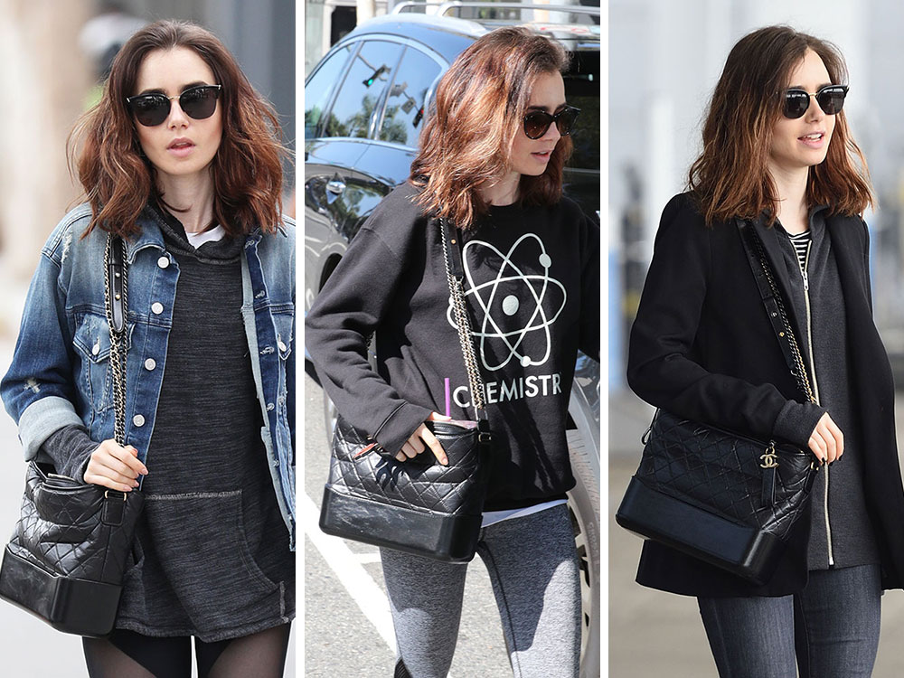 Just Can't Get Enough: Lily Collins and Her Chanel Gabrielle Bag - PurseBlog