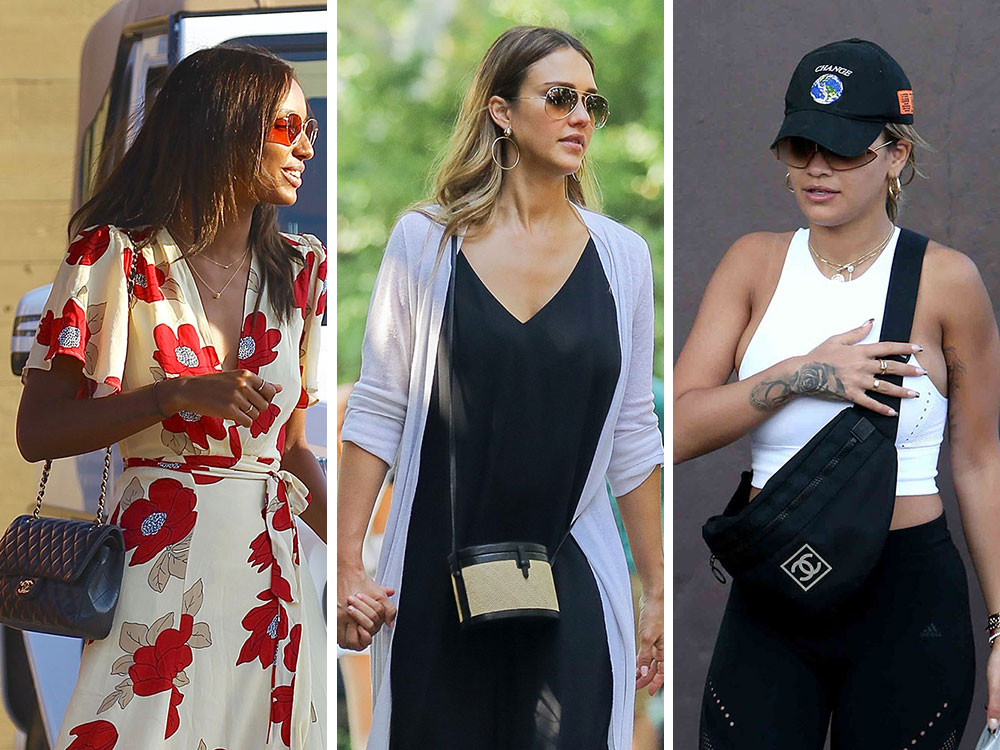 Celebs Run Errands And Nosh Sushi With Bags From Chanel Versace Lazy Placeholder