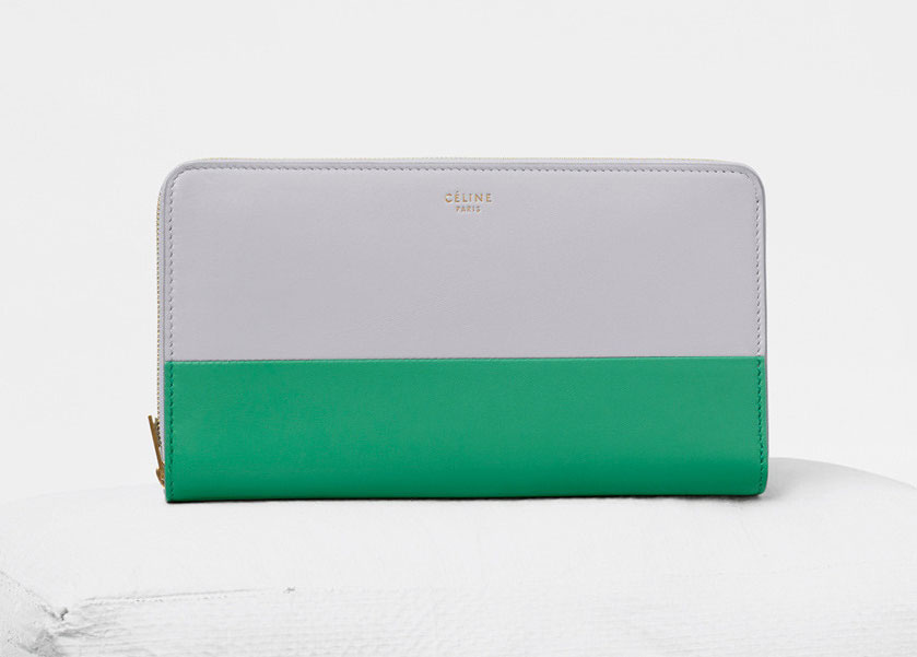 celine wallet green