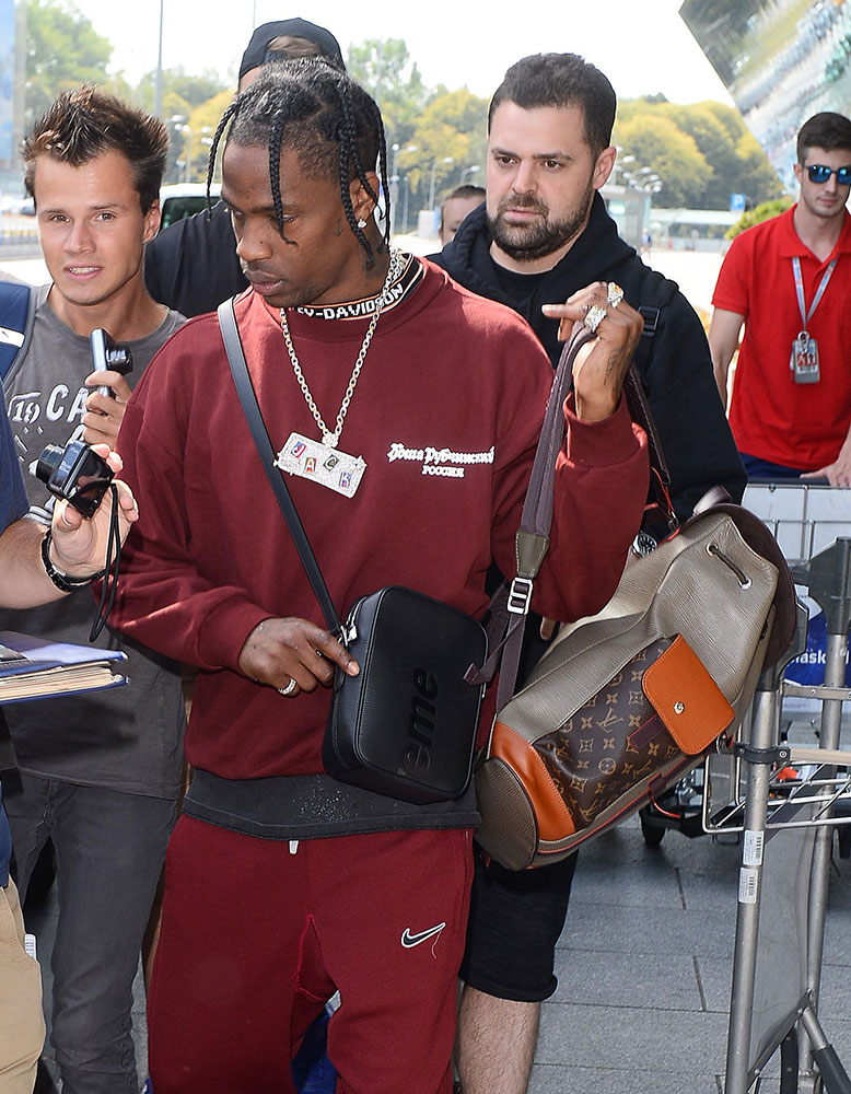 travis scott wearing backpack