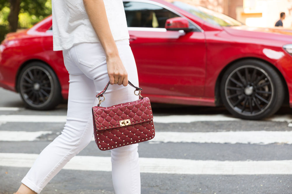 valentino rockstud bag red