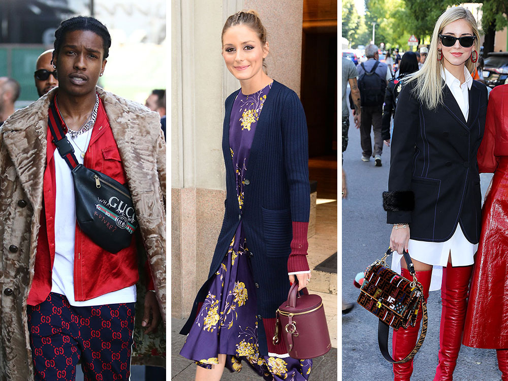 celebrities wearing gucci belt bag