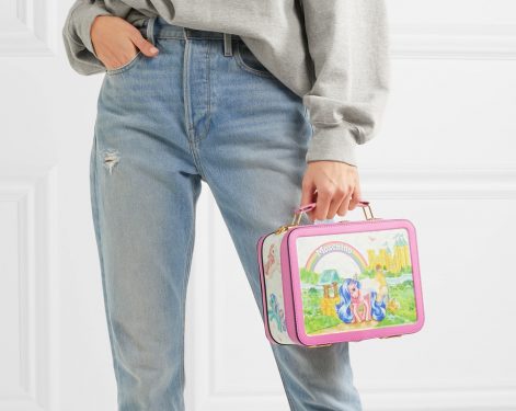 Moschino My Little Pony Lunchbox printed leather shoulder bag