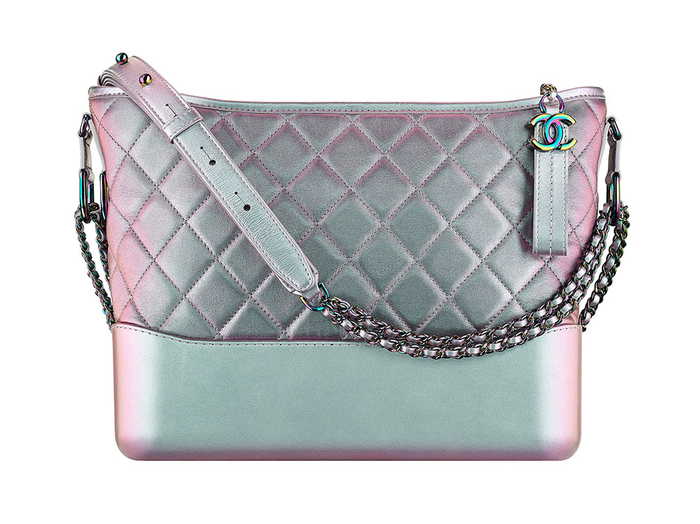 Chanel Gabrielle Hobo Shoulder Bag in Iridescent Purple with