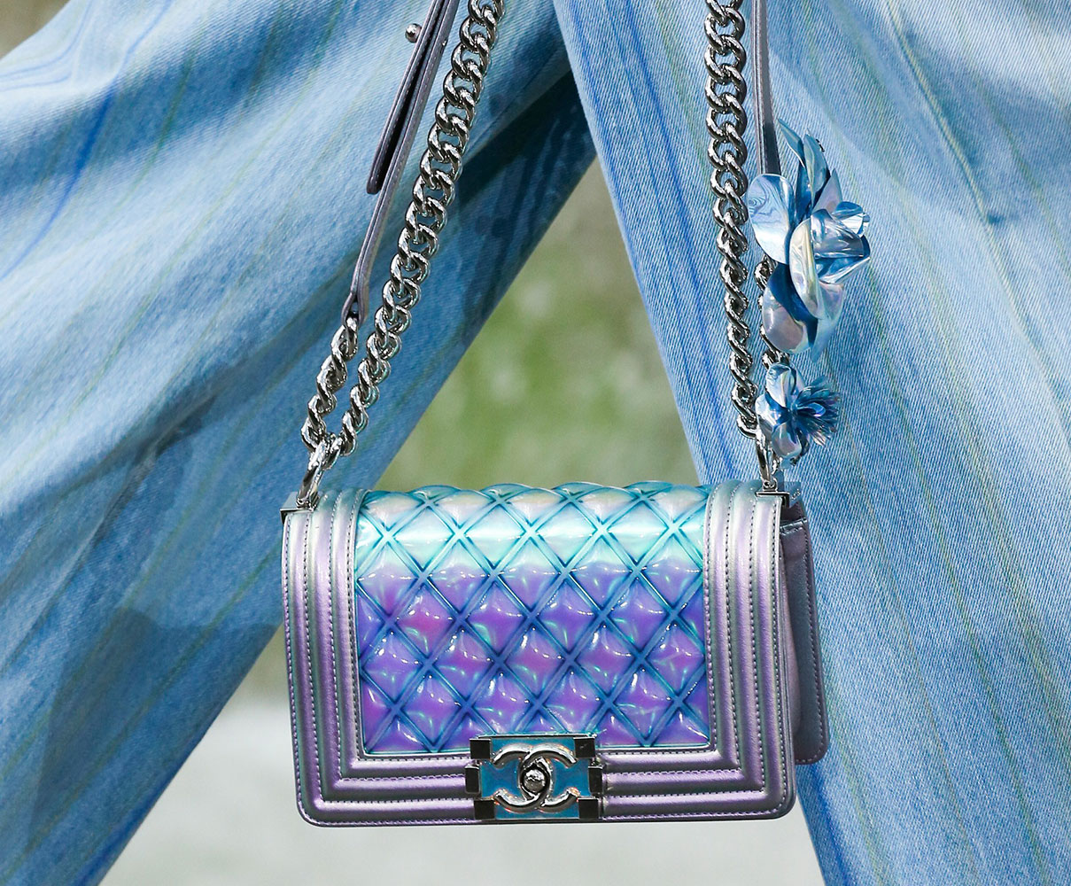 59 Brand New Chanel Bags, Straight From the Brand’s Mermaid Blue Spring 2018 Runway in Paris ...