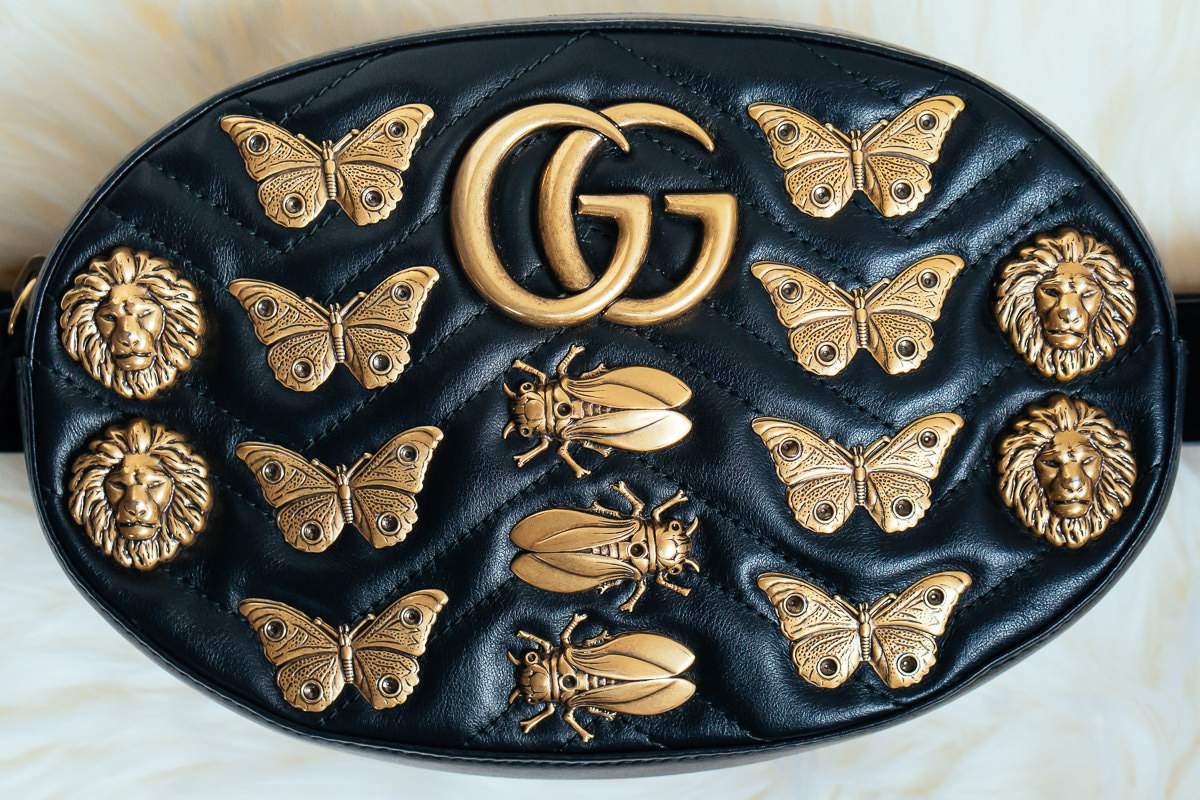 gucci butterfly fanny pack