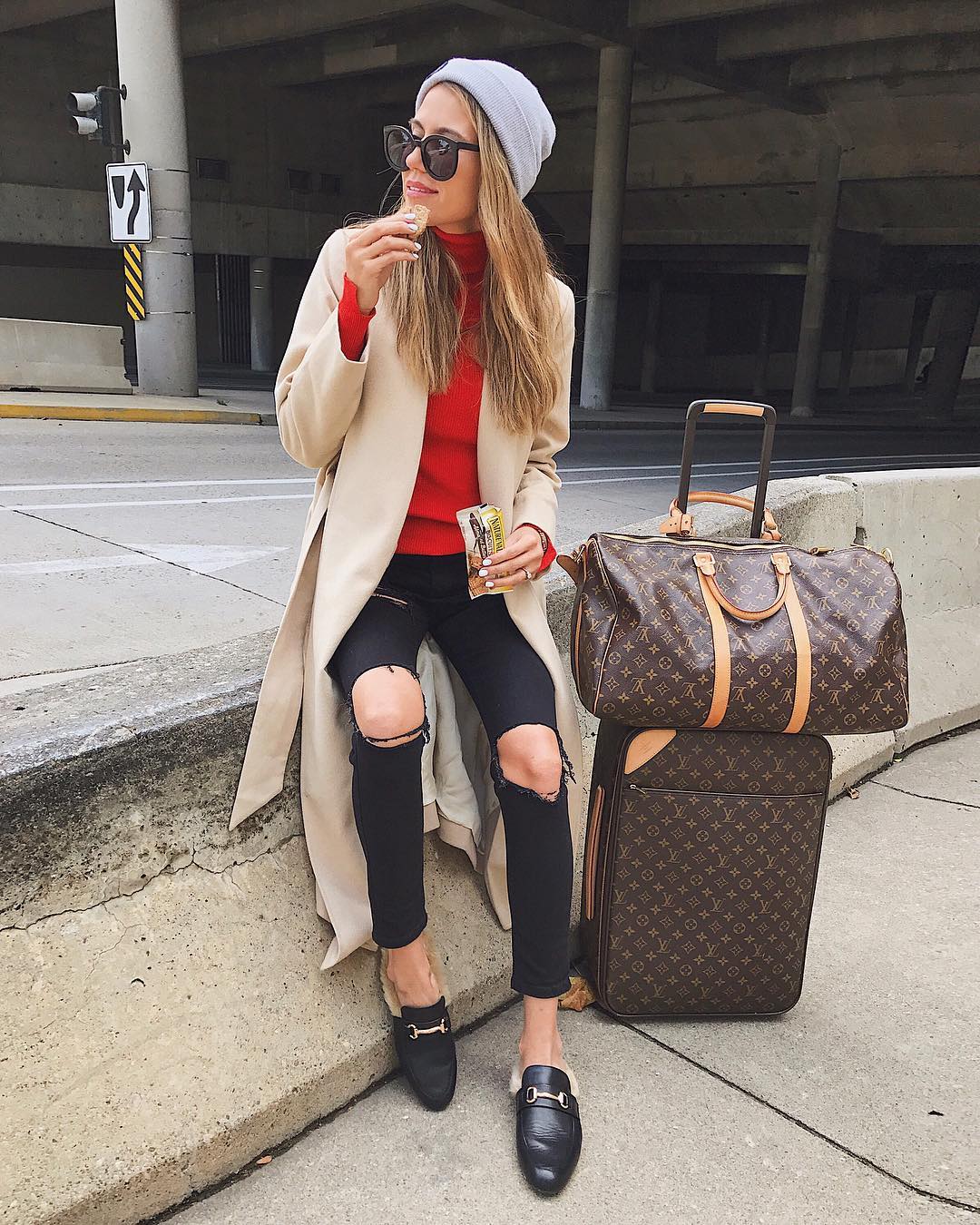 outfit louis vuitton keepall 45