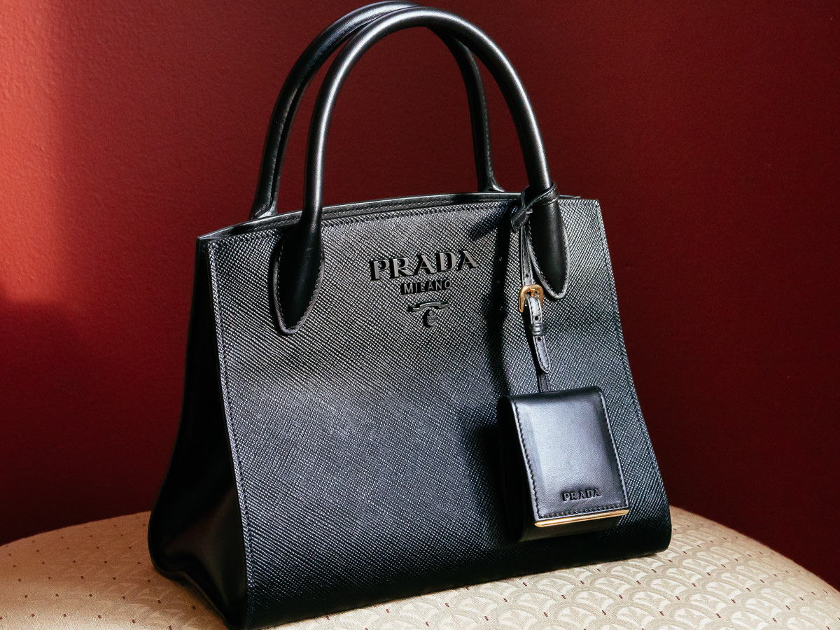 black prada tote