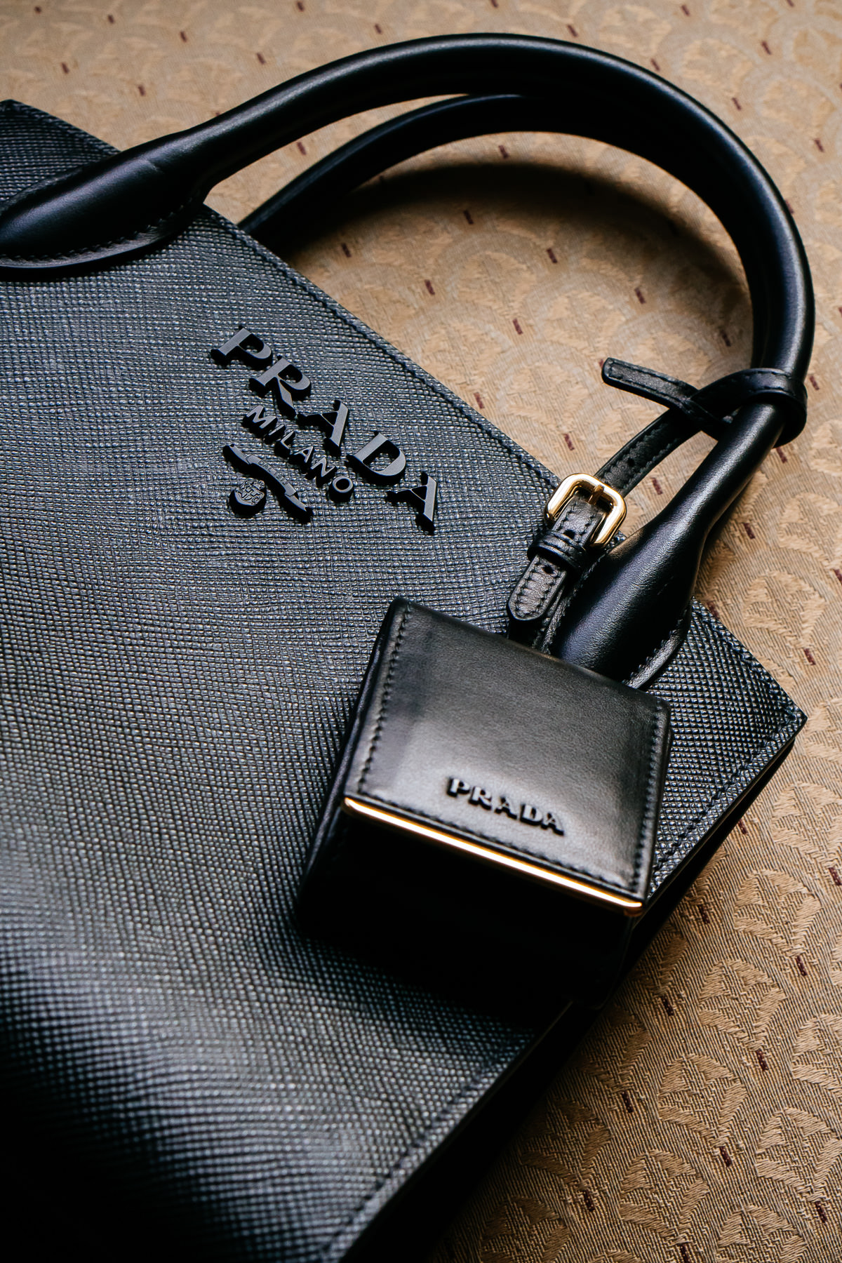 prada monochrome bag black