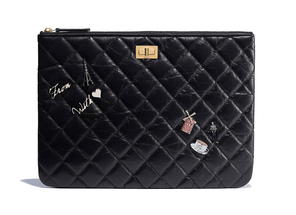 Chanel So Black 2.55 Reissue Quilted Calfskin Wallet On Chain