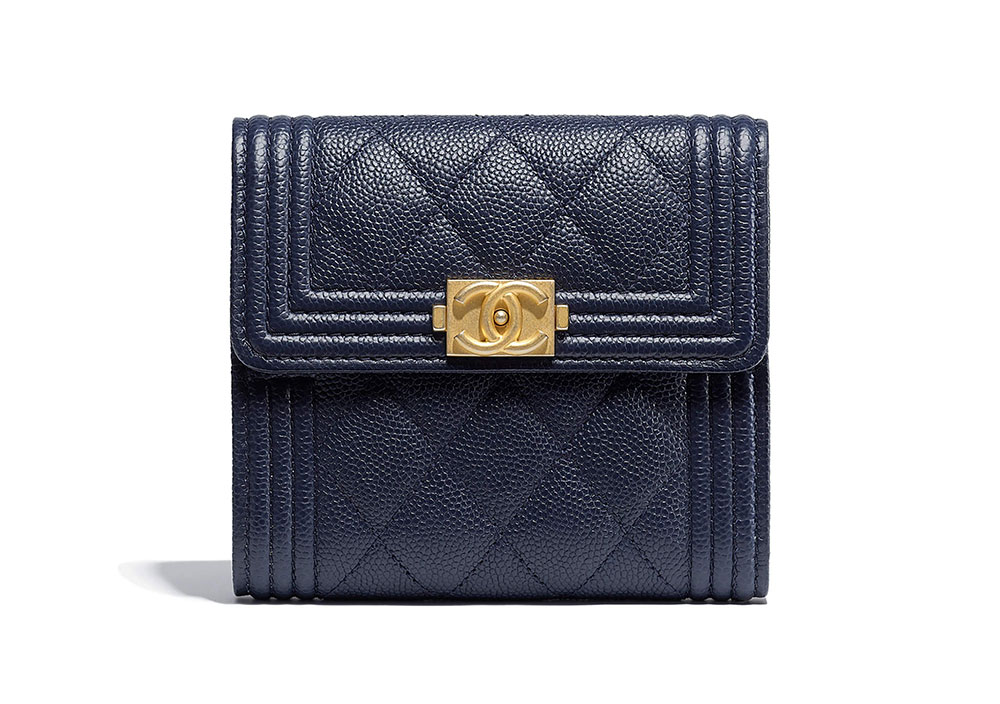 Chanel Navy Boy Compact Wallet – The Closet