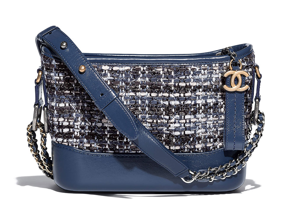 Chanel Blue Multicolor Tweed and Leather Medium Gabrielle Hobo Bag -  Yoogi's Closet