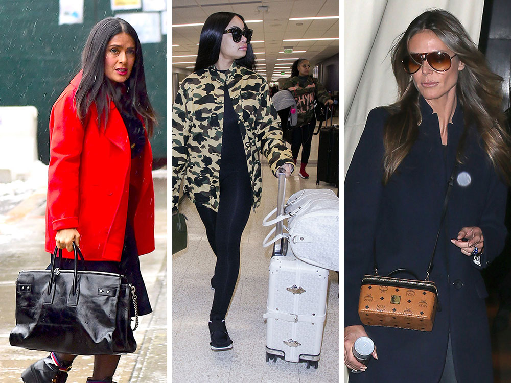 This Week, Celebs Addressed Their Travel Needs with a Variety of Bags from  MCM, Goyard and Saint Laurent - PurseBlog