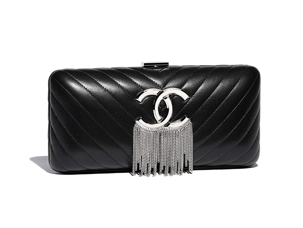 Chanel Evening Bag Black Logo 4000 Purseblog