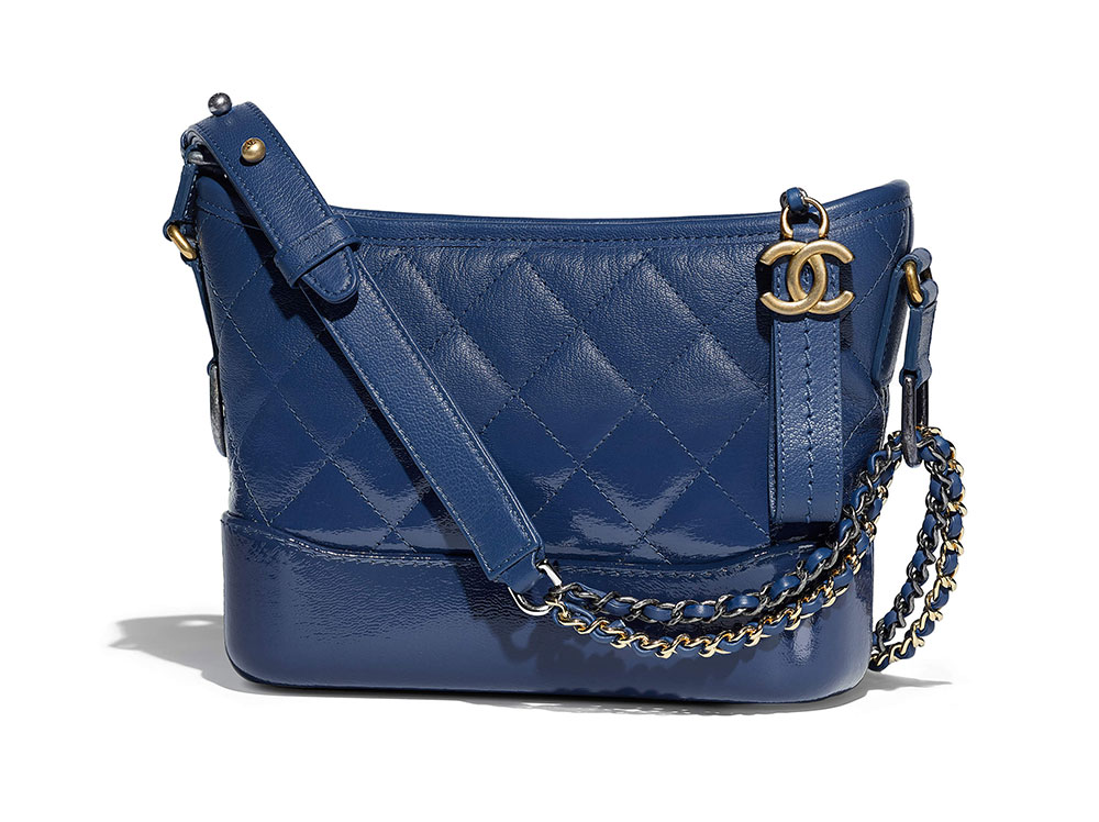 chanel gabrielle bag blue black