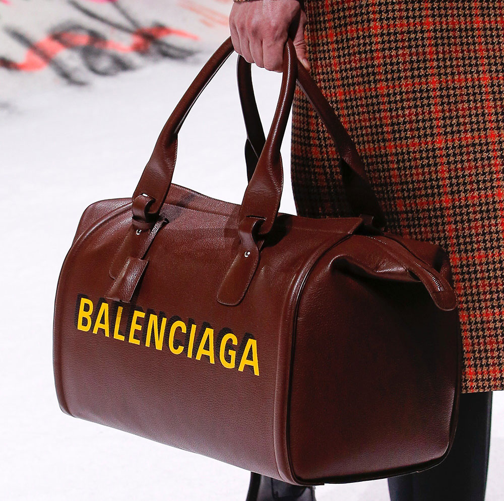 Loud Logos and Puppy Prints Dominated a Balenciaga Bag Collection with ...