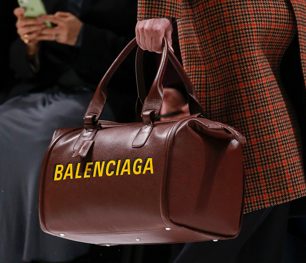 Loud Logos and Puppy Prints Dominated a Balenciaga Bag Collection with ...